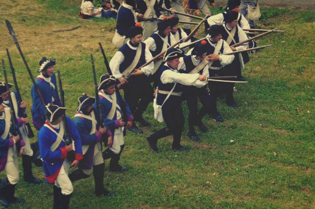 Regimenty pruskie idą do szturmu