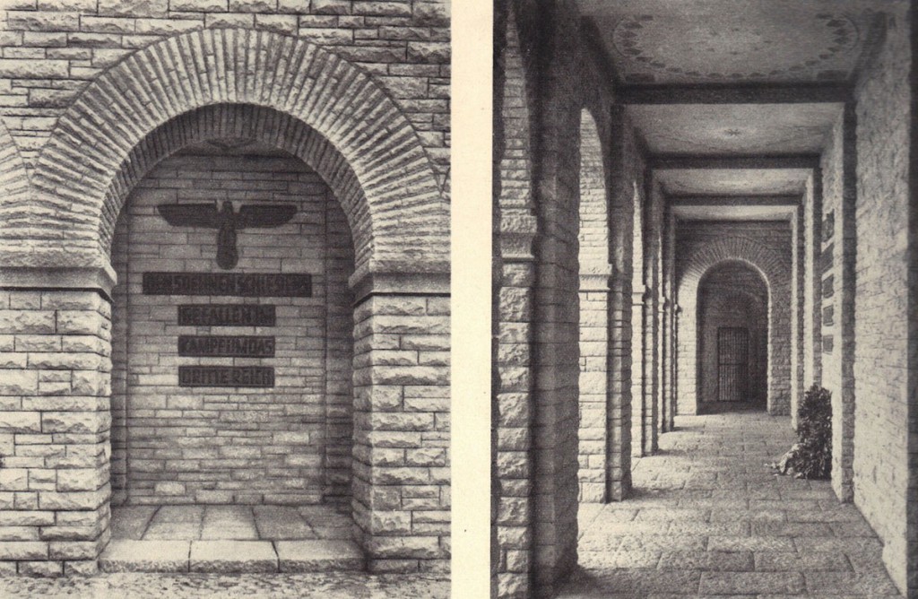 Wnętrze mauzoleum i nazistowska symbolika - Źródło: dolny-slask.org.pl