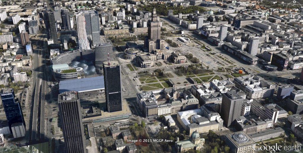 Warszawa w 3D - Źródło: Google Earth