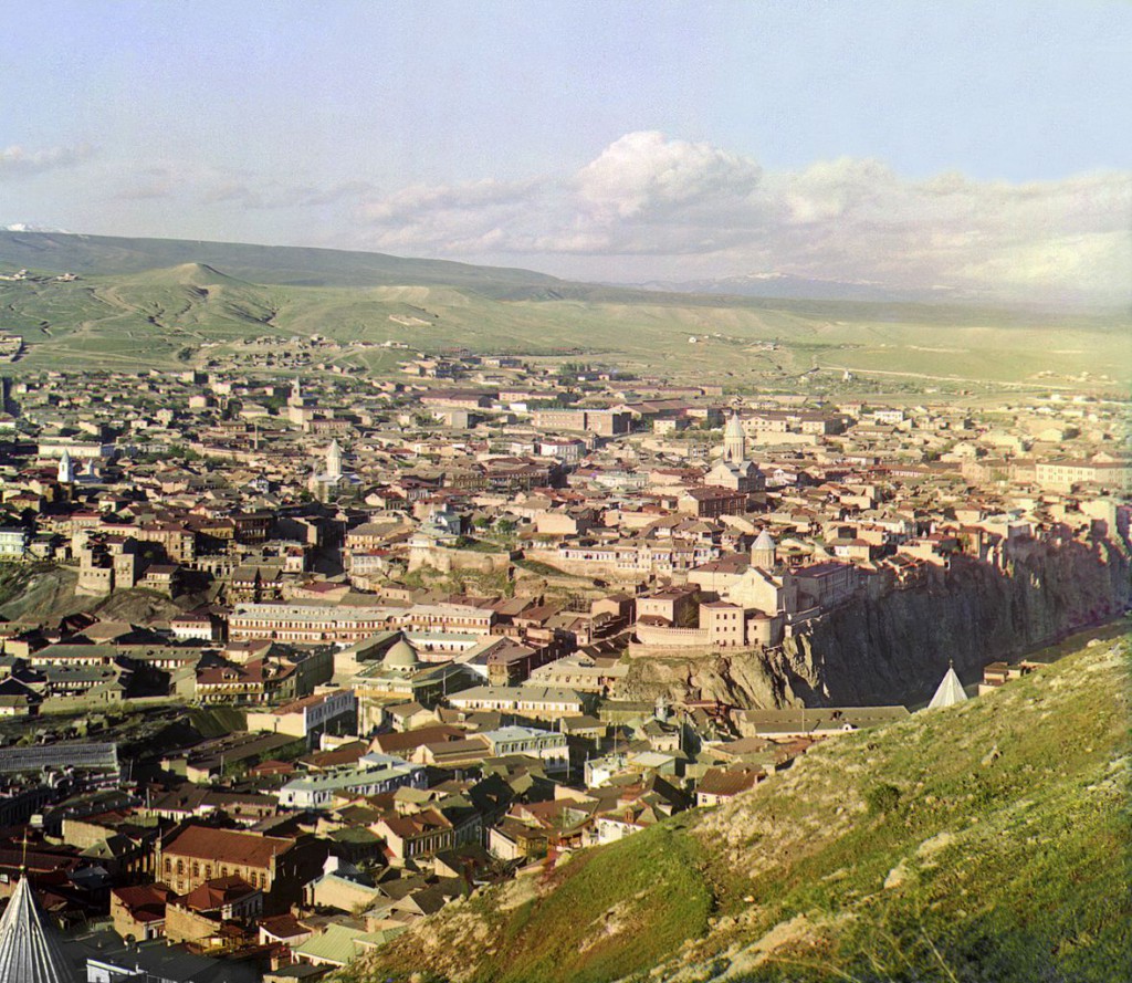 Panorama Tbilisi stolicy Gruzji.