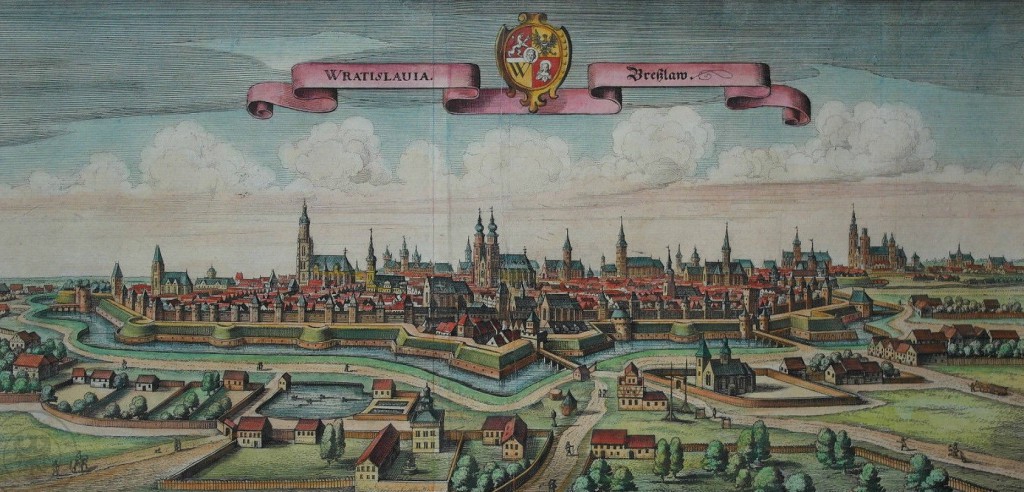 Wrocław na starych panoramach - rok 1650 lub 1642