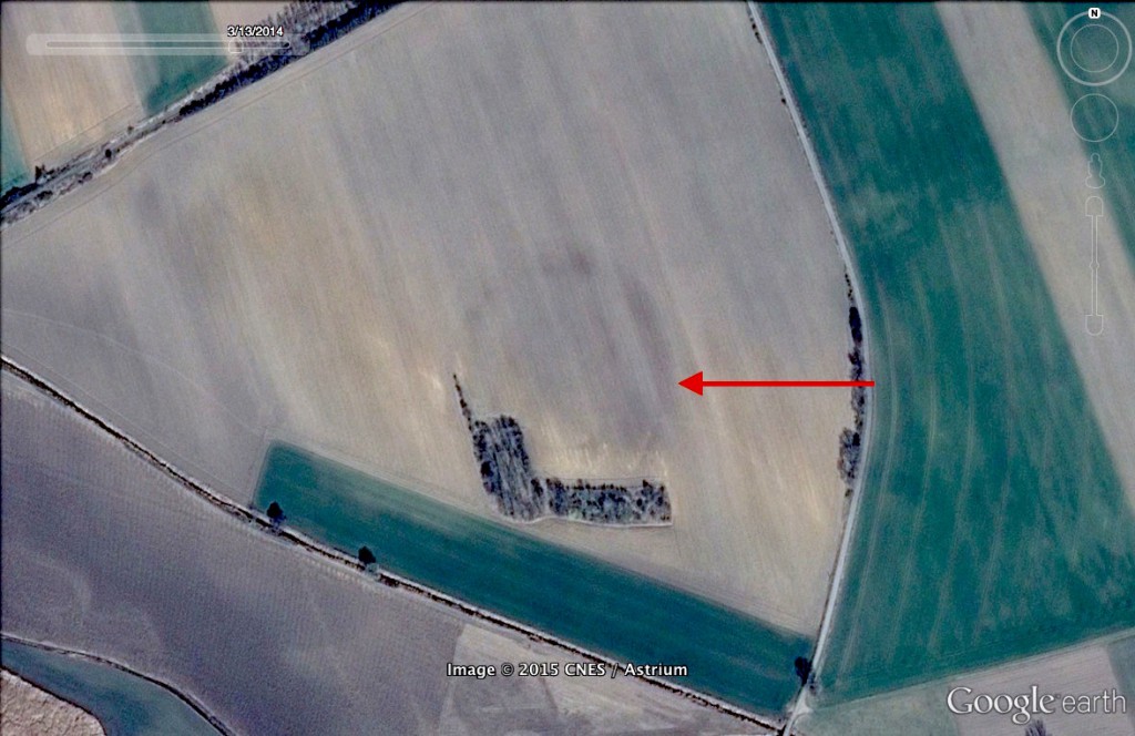 Neolityczny rondel koło Raciborza - 10 Ciekawych Miejsc w Polsce - Źródło: Google Earth