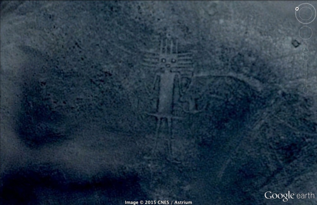 Prehistoryczna figura w Chile - 10 niezwykłych miejsc na świecie - Źródło: Google Earth
