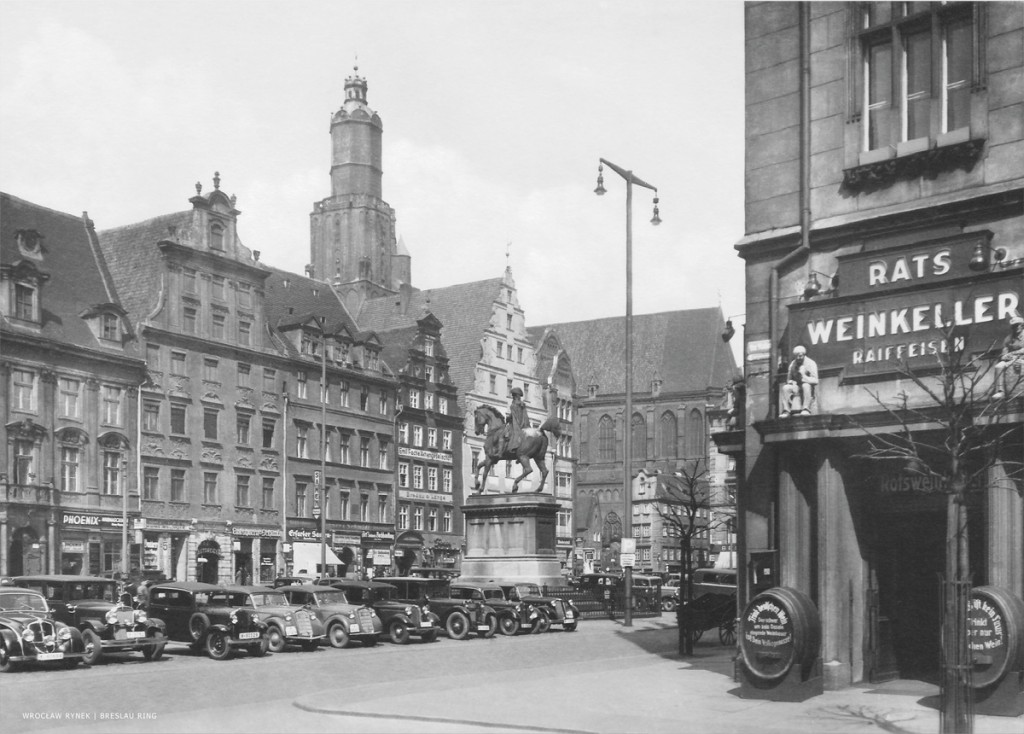 Zdjęcie Wrocławia z wojennej pocztówki rok 1942