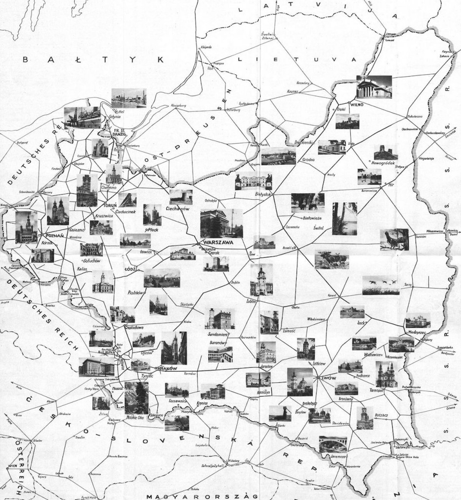 Mapa turystyczna przedwojennej Polski - 10 Fascynujących Historycznych Map Polski