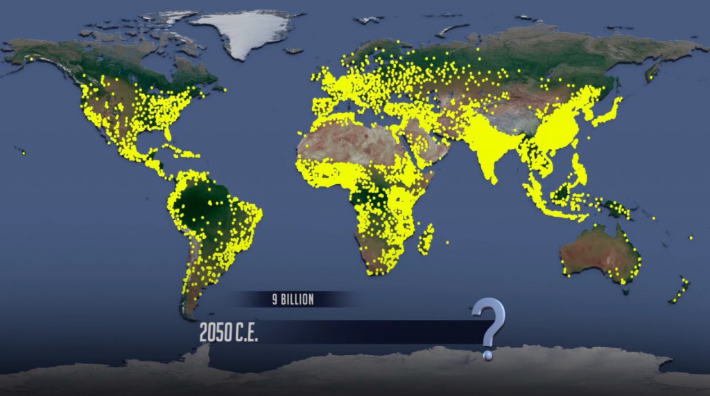 Animacja rozwoju populacji ludzkiej - Prognoza rok 2050 - Źródło: vimeo.com