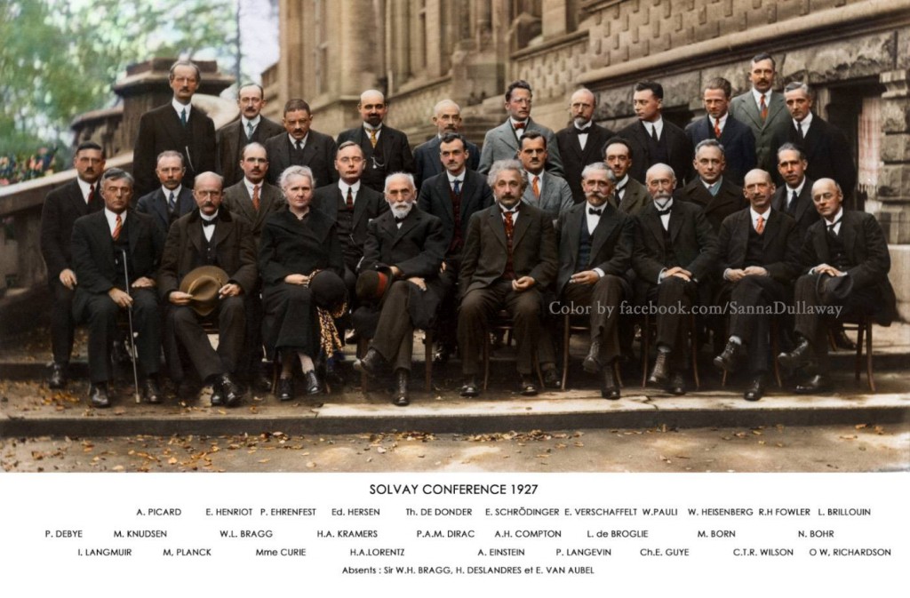 Zdjęcie naukowców z 5. Kongresu Solvaya - Oryginalne foto: Benjamin Couprie Autor: Sanna Dullaway
