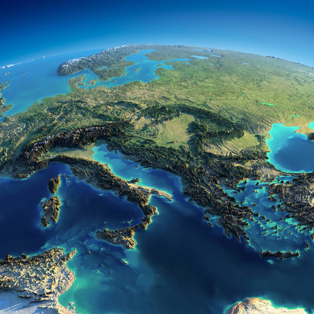 Model Terenu Europy Środkowej - Źródło: Anton Balazh / NASA