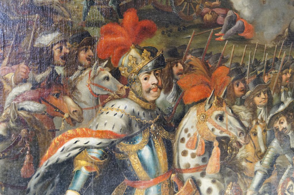 Król Jan III Sobieski przedstawiony na wyżej pokazanym obrazie