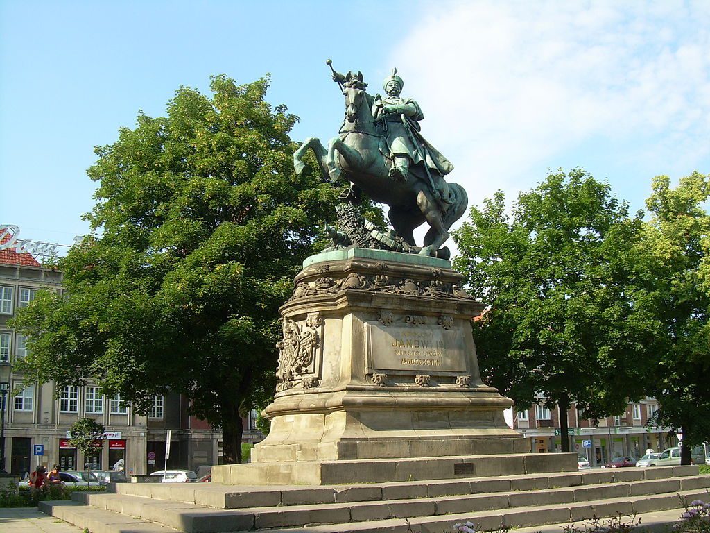 Ten sam pomnik Króla Jana III Sobieskiego przeniesiony do Gdańska - Źródło: commons.wikimedia.org Foto: Nemo