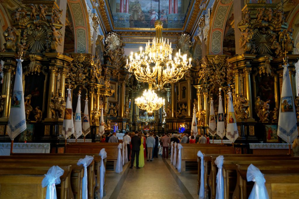 Wnętrze dawnego Klasztoru Bernardynów, obecnie Cerkwi św. Andrzeja