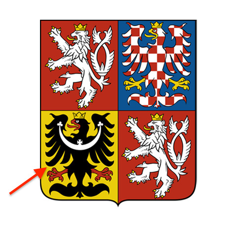 Herb Republiki Czeskiej i herb Śląska