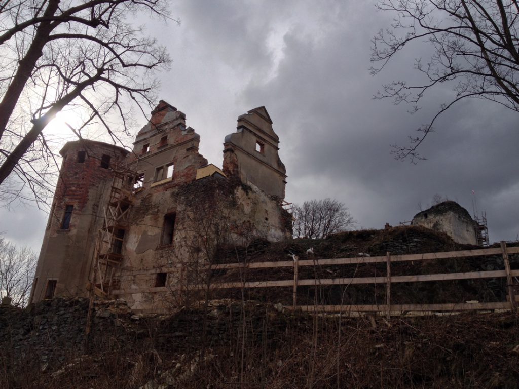 Zamek Niesytno - Zamek w odbudowie, zdjęcie z 2015 roku