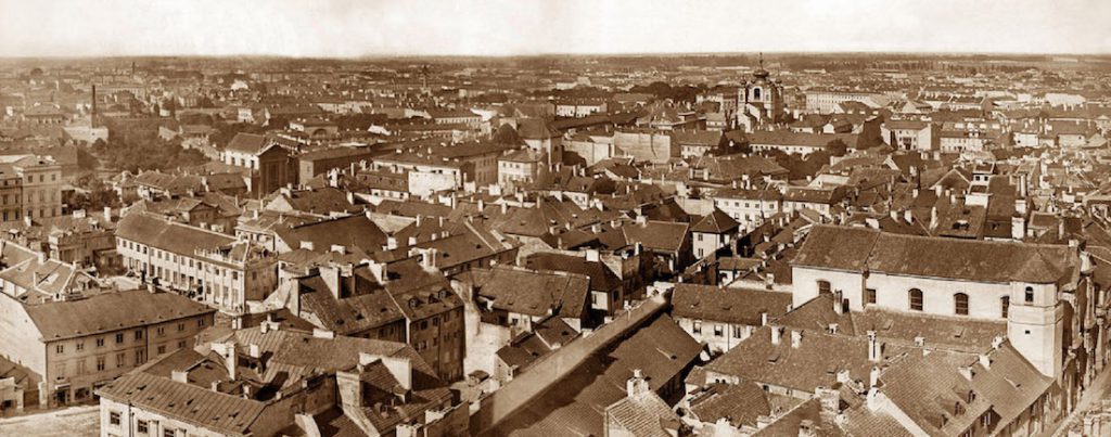 Fragment panoramy - Stara panorama Warszawy z 1873 roku