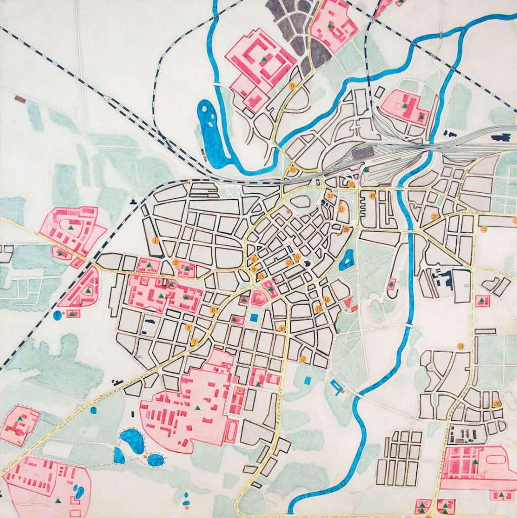 Mapa Legnica "Mała Moskwa" - Obszary zajęte przez PGWAR - Źródło: Przewodnik "Śladami Małej Moskwy" Wydawnictwo Edytor