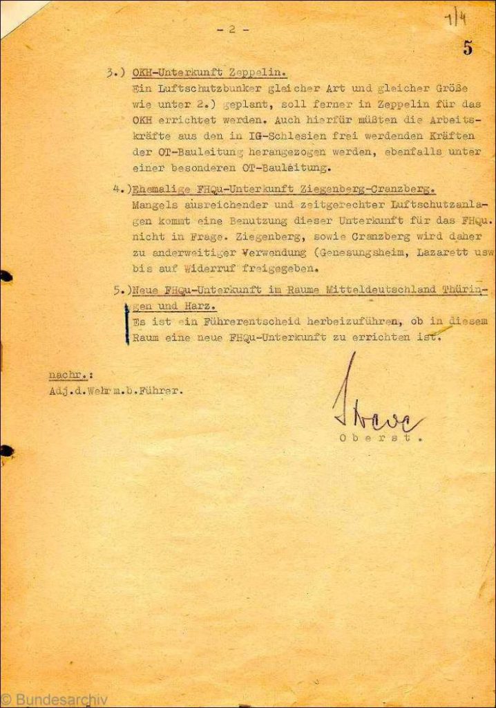 Notatka służbowa Komendanta FHQ str. 2 - Źródło: Bundesarchiv