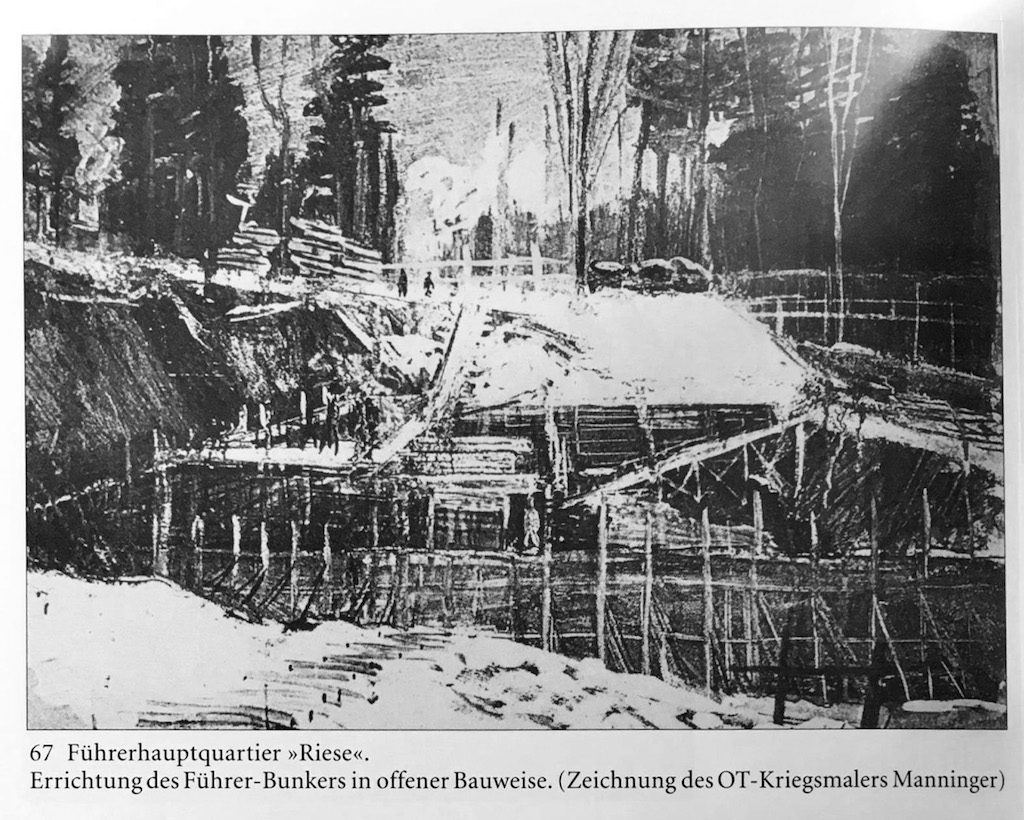 Szkic Manningera, "Siłownia" na początkowym etapie budowy - "Die Führerhauptquartiere" Franz W. Seidler, Dieter Zeigert