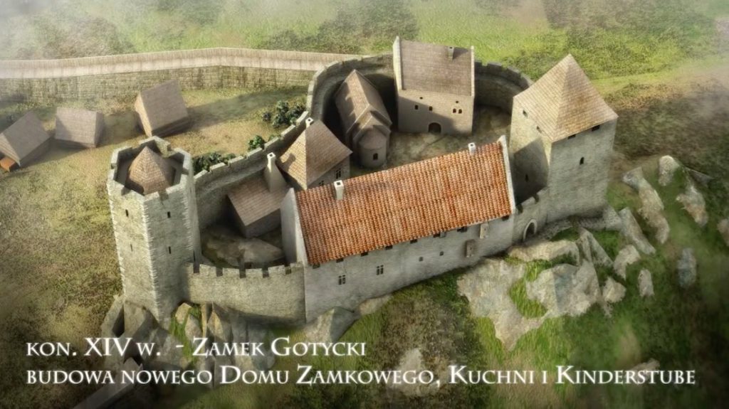 Zamek gotycki, wizualizacja Zamku we Wleniu koniec XIV wieku - Wizualizacja: Śląskie Studio Architektury