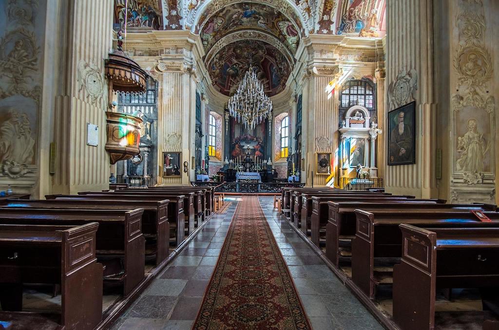 Wnętrze kościoła pw. Bożego Ciała w Nieświeżu - Foto: Adrian Sitko