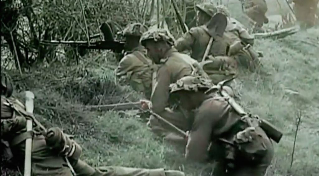 Żołnierze brytyjscy podczas walk na froncie zachodnim