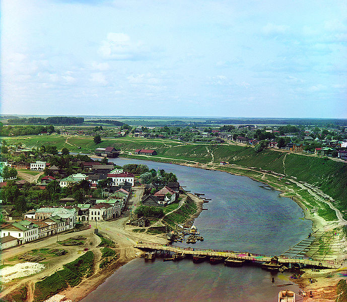 Panorama miasta Rżew nad Wołgą. Rok 1910.