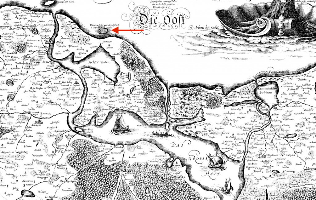 Mapa Pomorza Eilhardusa Lubinusa - 1618 rok - Historia Zatopionych Miejsc