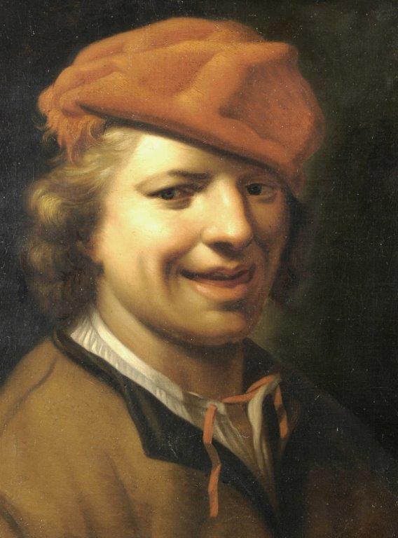 XVIII-wieczny portret śmiejącego się mężczyzny - Zrabowane i odzyskane obrazy