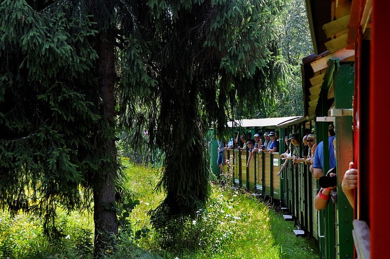 Przejazd wąskotorową kolejką w Bieszczadach - Foto: Mirosław Teterycz