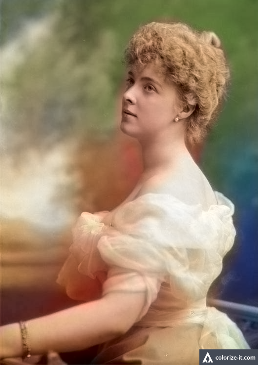 Księżna Daisy von Pless - po koloryzacji