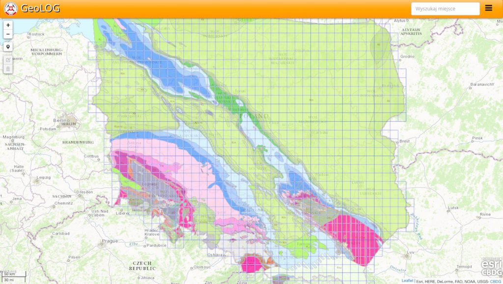 Zdigitalizowane mapy geologiczne Polski - GeoLog