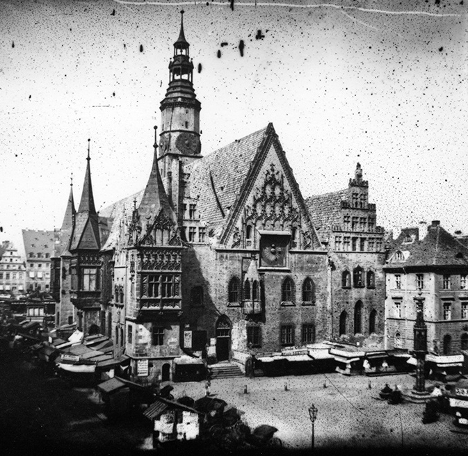 Rynek i Stary Ratusz we Wrocławiu - Hermann Krone, po 1863 roku