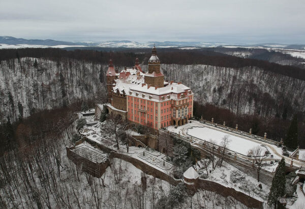 Zamek Książ – Widok z drona